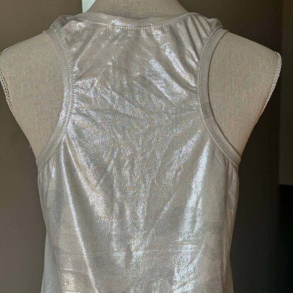 MYSTERY JANE Foil Race Back Top - Size S/M - Picture 6 of 10